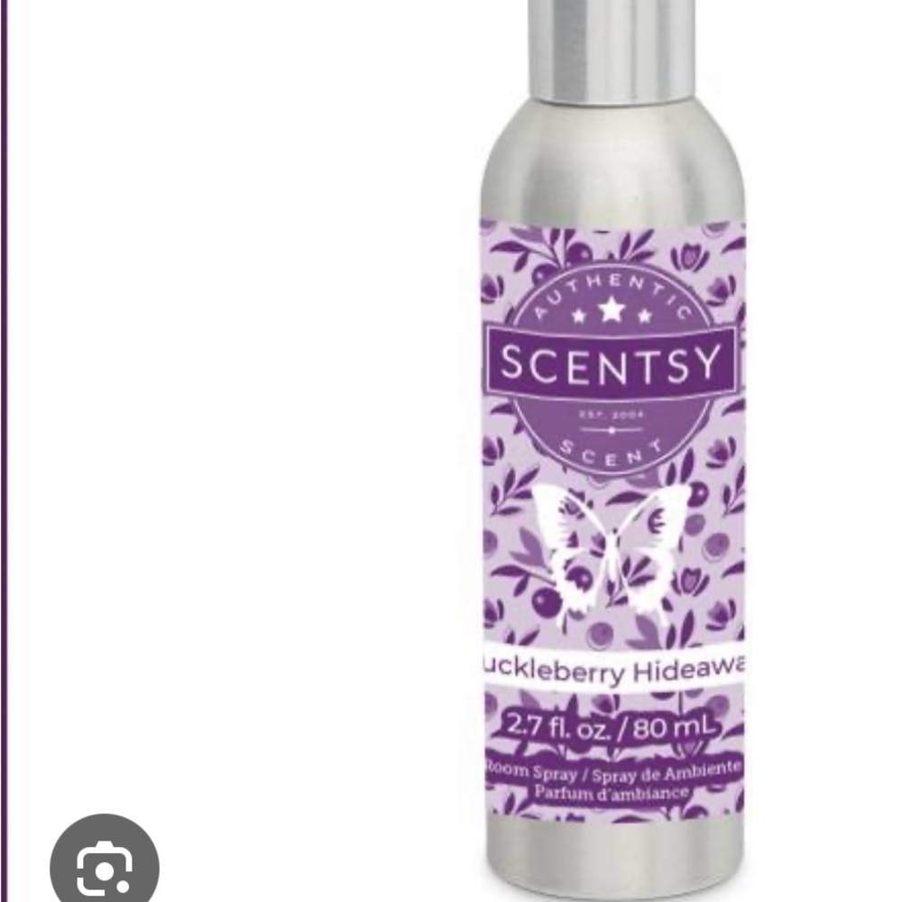 Scentsy Huckleberry Hideaway Spray - Purple and Silver